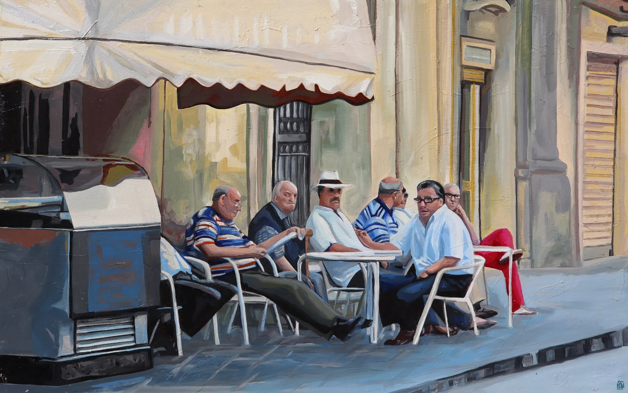 Bar gelateria Pinguino, 2020, Acrilico su tela, 73 × 53 cm — Sara Longhi