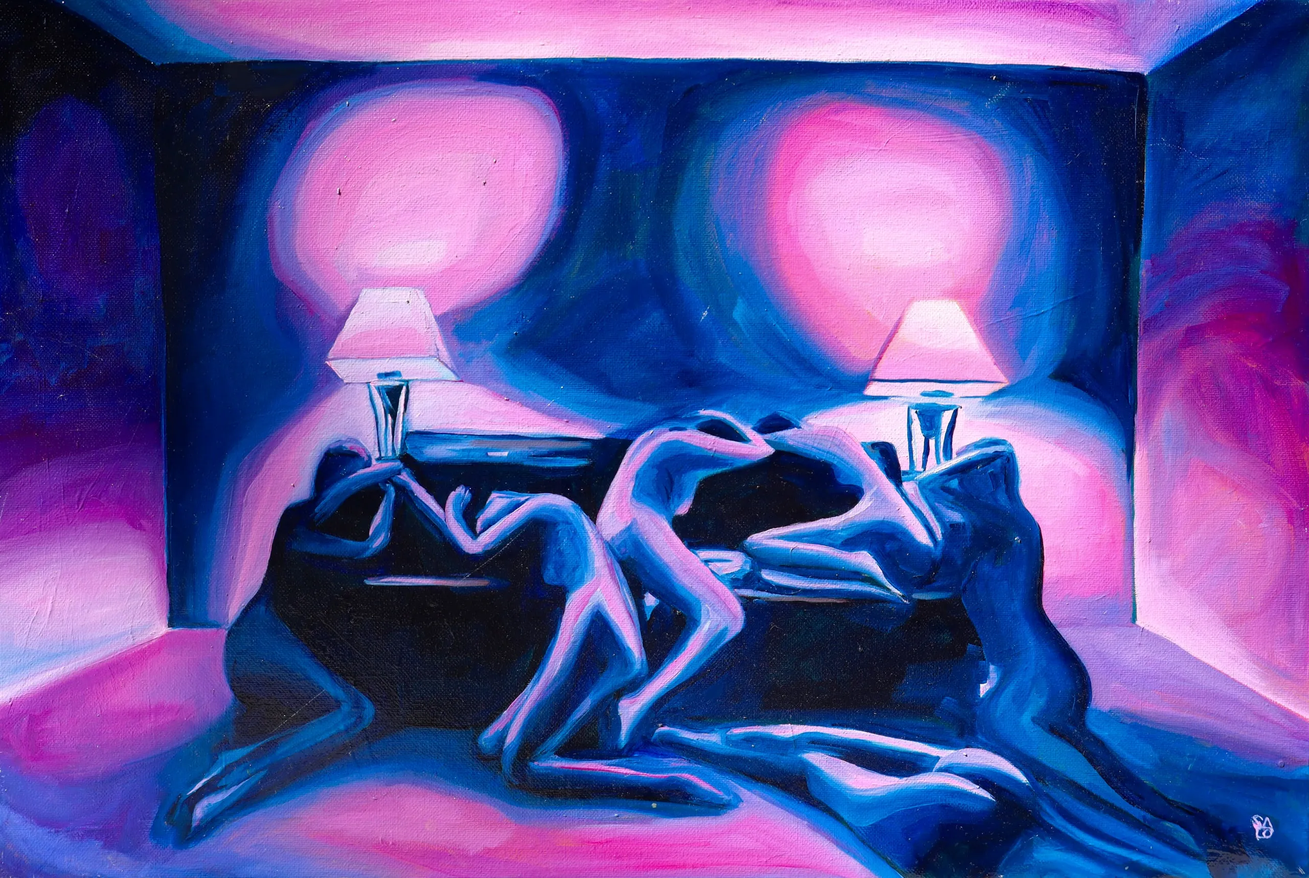 Damigelle, 2022, Olio su tela, 60 × 40 cm — Sara Longhi