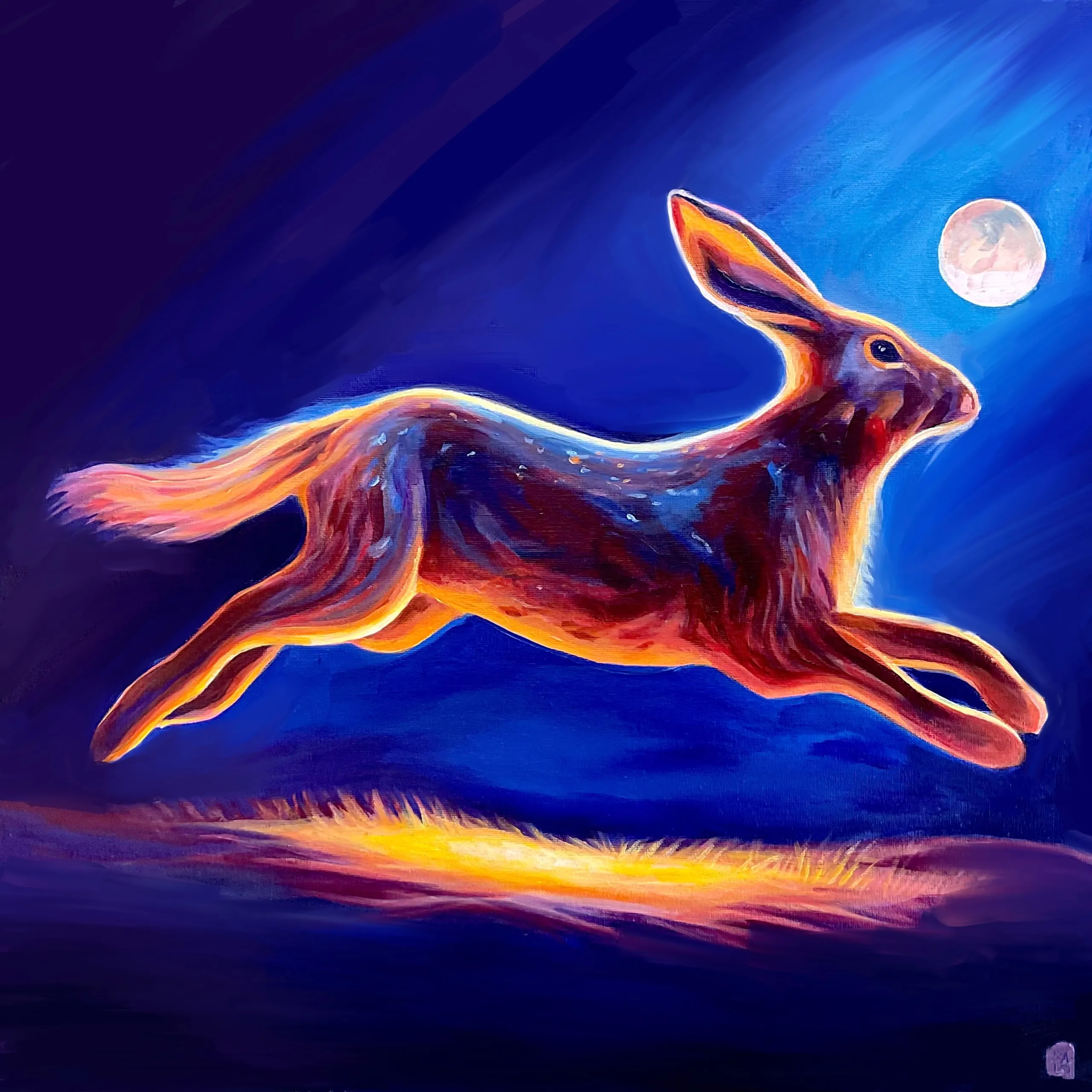 Totem, 2023, Olio su tela, 50 × 50 cm — Sara Longhi