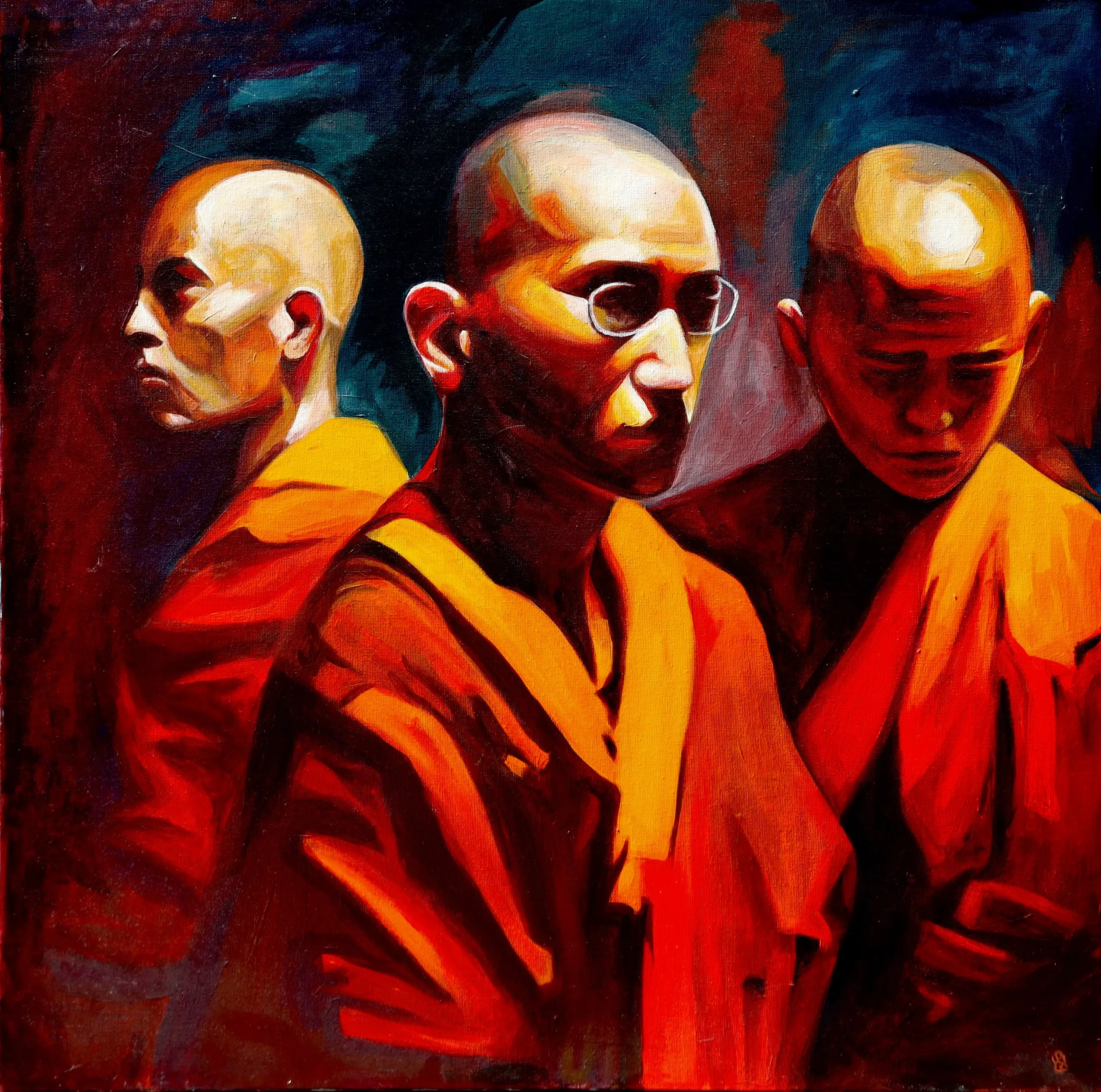 Sogno d'oriente, 2023, Acrilico su tela, 60 × 60 cm — Sara Longhi